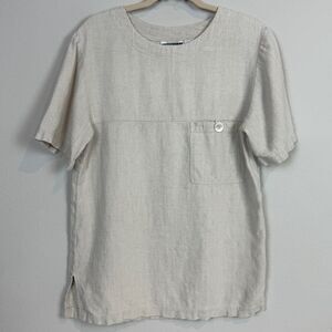VTG Jacobson’s Natural Linen Boxy Top S